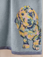 Blue Sausage Dog 100% Cotton Towel - Image 3 of 3