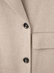 Mango Beige Wool Blend Dropped Shoulder Coat - Image 7 of 7