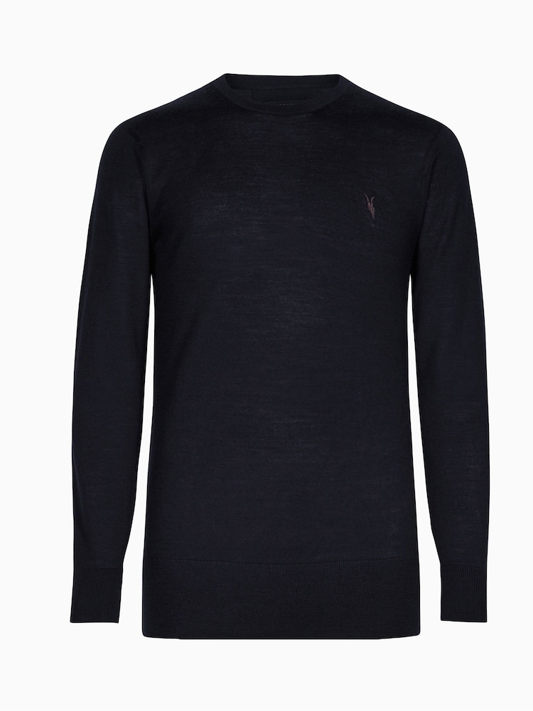 Темно-синій - Джемпер Allsaints Mode Merino Crew - Image 5 of 11