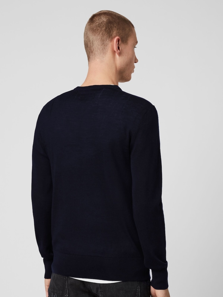 Темно-синій - Джемпер Allsaints Mode Merino Crew - Image 7 of 11