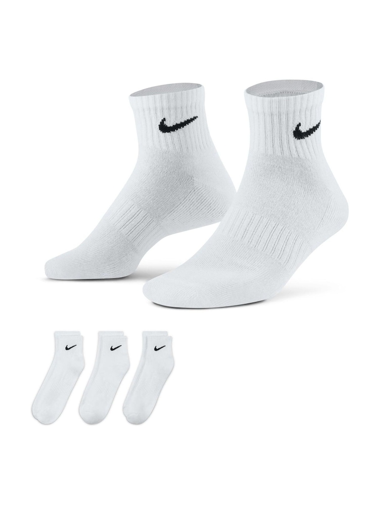 Vit - Ankel - Nike Everyday Cushioned Crew Socks 3 Paket - Bild 1 av 4