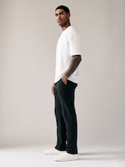 Black Relaxed Fit Stretch Chinos Trousers - Image 4 of 10