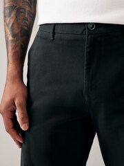 Black Relaxed Fit Stretch Chinos Trousers - Image 6 of 10