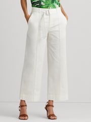 Lauren Ralph Lauren Quartilla Twill Belted Wide Leg Trousers - Image 1 of 6