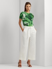 Lauren Ralph Lauren Quartilla Twill Belted Wide Leg Trousers - Image 4 of 6