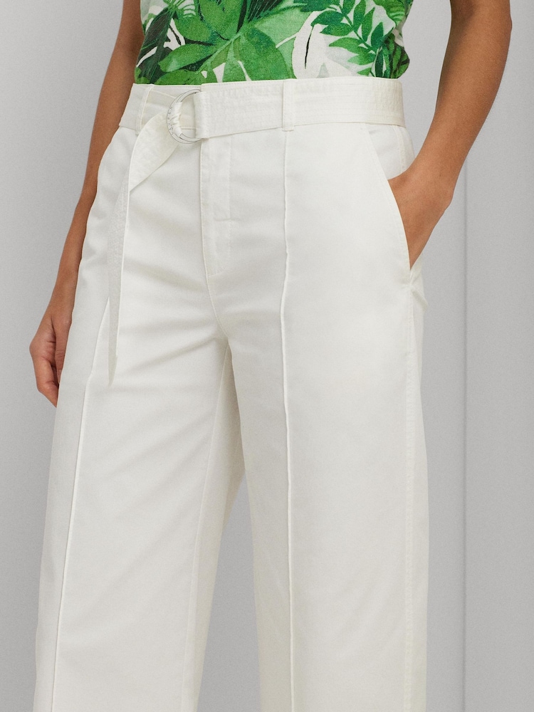 Lauren Ralph Lauren Quartilla Twill Belted Wide Leg Trousers - Image 5 of 6