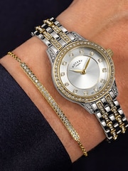 Rotary Silver Two Tone Stainless Steel Watch & Stone Set Bracelet Set - Image 1 of 6
