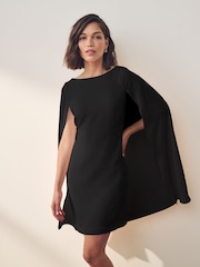 Lauren Ralph Lauren Petra Cape Georgette Cocktail Dress - Image 1 of 11
