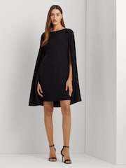 Lauren Ralph Lauren Petra Cape Georgette Cocktail Dress - Image 6 of 11