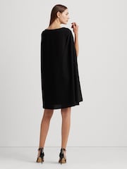 Lauren Ralph Lauren Petra Cape Georgette Cocktail Dress - Image 8 of 11