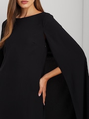 Lauren Ralph Lauren Petra Cape Georgette Cocktail Dress - Image 10 of 11