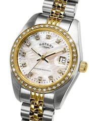 Rotary Silver White Dial Two Tone Stainless Steel Bracelet Watch - Image 2 of 6