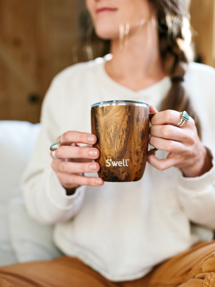 S’well Brown 350ml Travel Mug with Handle - Image 1 of 4