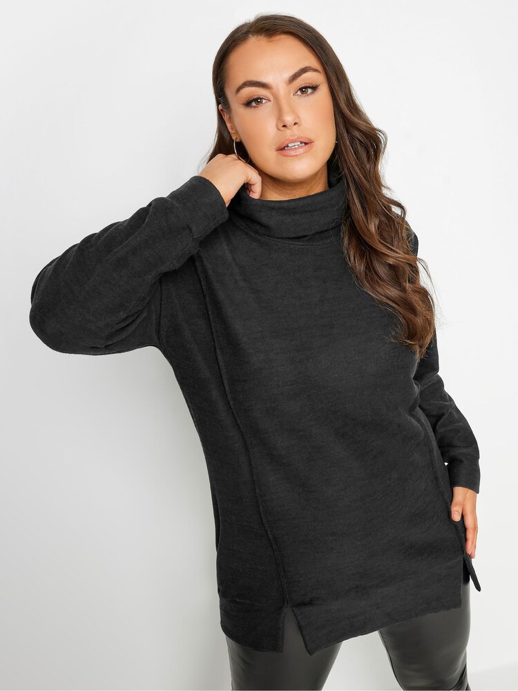 Schwarz - Yours Curve Rollkragenpullover mit weichem Griff - Bild 1 von 5 Schwarz - Yours Curve Rollkragenpullover mit weichem Griff - Bild 1 von 5