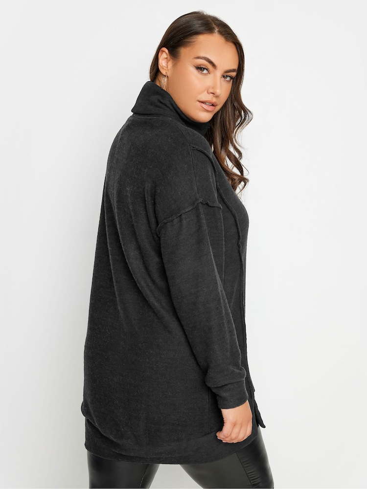 Schwarz - Yours Curve Rollkragenpullover mit weichem Griff - Bild 2 von 5 Schwarz - Yours Curve Rollkragenpullover mit weichem Griff - Bild 2 von 5