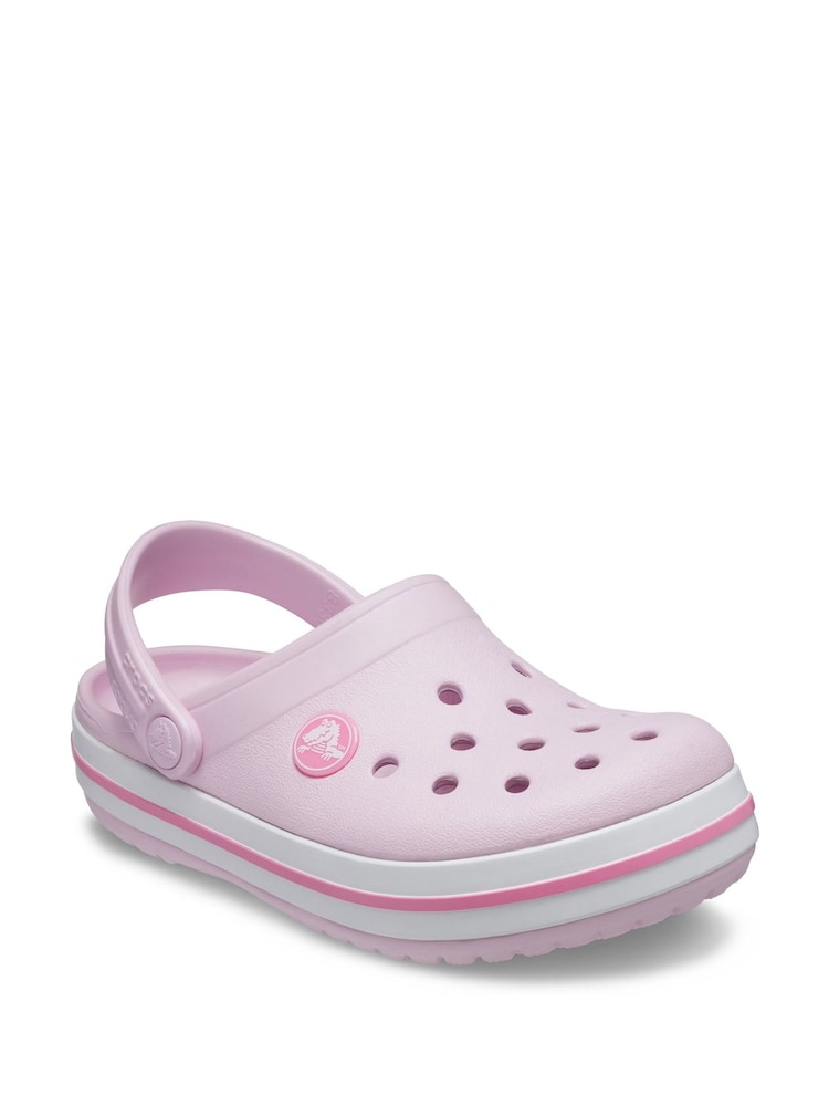 Crocs Pink Crocband Toddler Clogs - Image 2 of 4