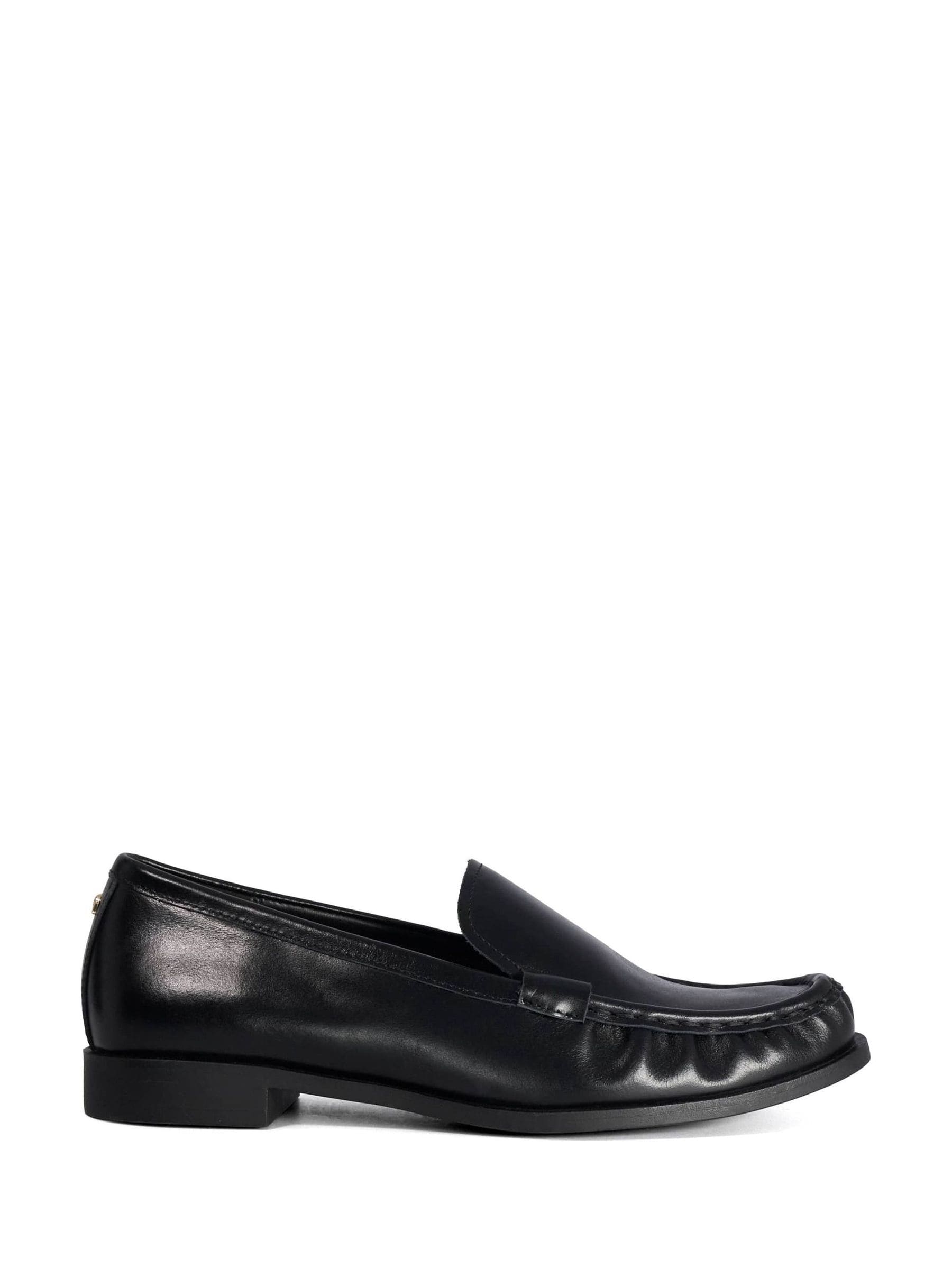 Dune London Women's Black 'Grates' Leather Loafers In | : Size 8 - Image 1