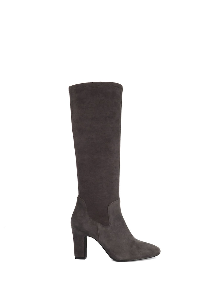 Dune London Purple Wide Fit Simple Stretch Knee High Boots - Image 2 of 5