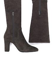 Dune London Purple Wide Fit Simple Stretch Knee High Boots - Image 5 of 5