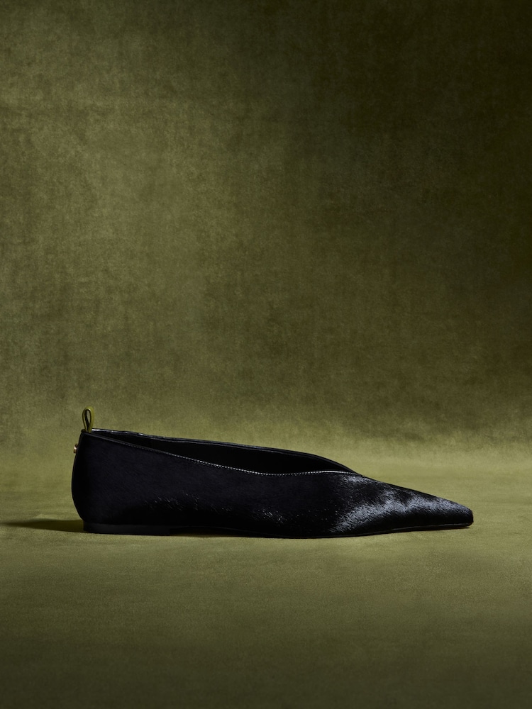 CERENE Black Delphine Pointed Toe Ballet Flats - Image 2 of 5