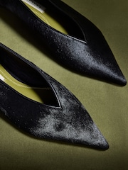 CERENE Black Delphine Pointed Toe Ballet Flats - Image 4 of 5