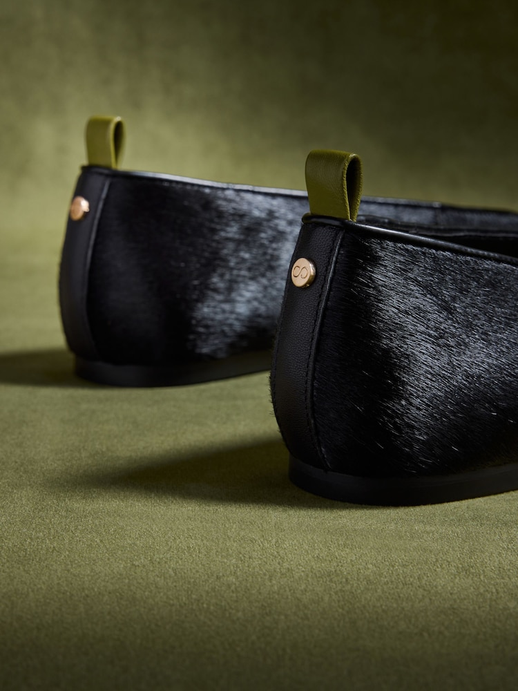 CERENE Black Delphine Pointed Toe Ballet Flats - Image 5 of 5