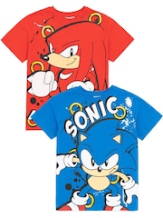 Vanilla Underground Red Sonic 100% Cotton T-Shirts 2 Pack - Image 1 of 7