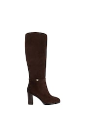 Dune London Brown Wide Fit Starlling Knee High Boots - Image 1 of 5
