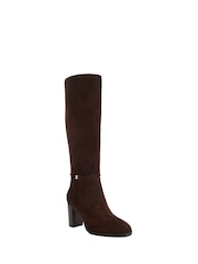 Dune London Brown Wide Fit Starlling Knee High Boots - Image 2 of 5