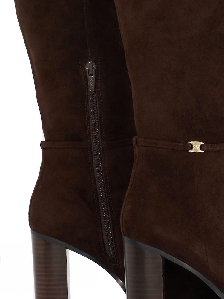 Dune London Brown Wide Fit Starlling Knee High Boots - Image 5 of 5 Dune London Brown Wide Fit Starlling Knee High Boots - Image 5 of 5