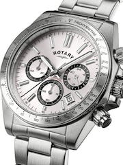 Rotary Silver Chronograph White Dial Stainless Steel Bracelet Watch - Image 2 of 6