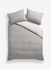 Monochrome Stitch Effect Jacquard Duvet Cover And Pillowcase Set - Image 3 of 5