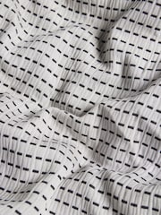Monochrome Stitch Effect Jacquard Duvet Cover And Pillowcase Set - Image 5 of 5