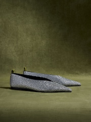 CERENE Silver Delphine Pointed Toe Ballet Flats - Image 2 of 4