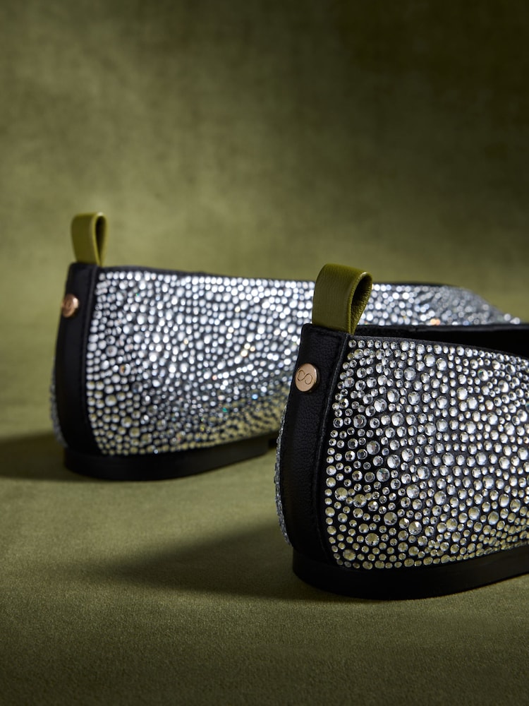 CERENE Silver Delphine Pointed Toe Ballet Flats - Image 4 of 4
