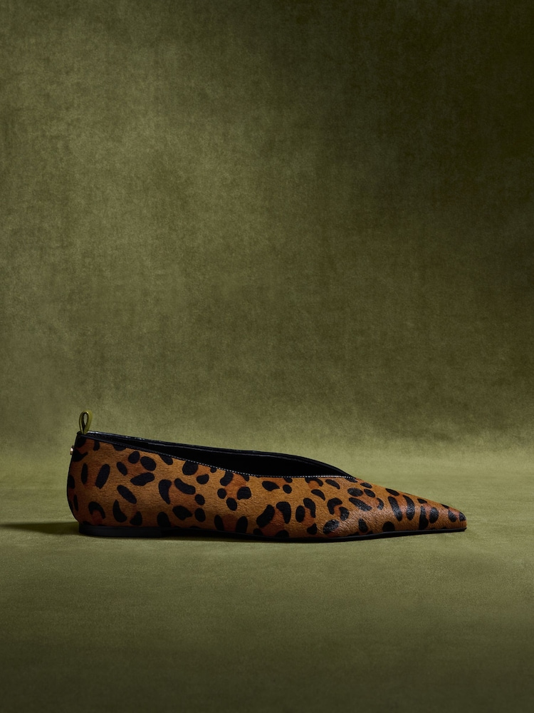 CERENE Leopard Delphine Pointed Toe Ballet Flats - Image 2 of 5