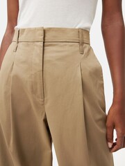 Jigsaw Natural Cotton Pleat Front Trousers - Image 5 of 6