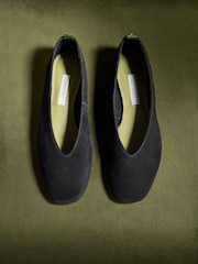 CERENE Black Suede Mila Ballet Flats - Image 1 of 5