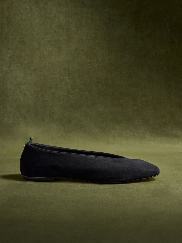 CERENE Black Suede Mila Ballet Flats - Image 2 of 5