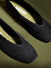 CERENE Black Suede Mila Ballet Flats - Image 4 of 5