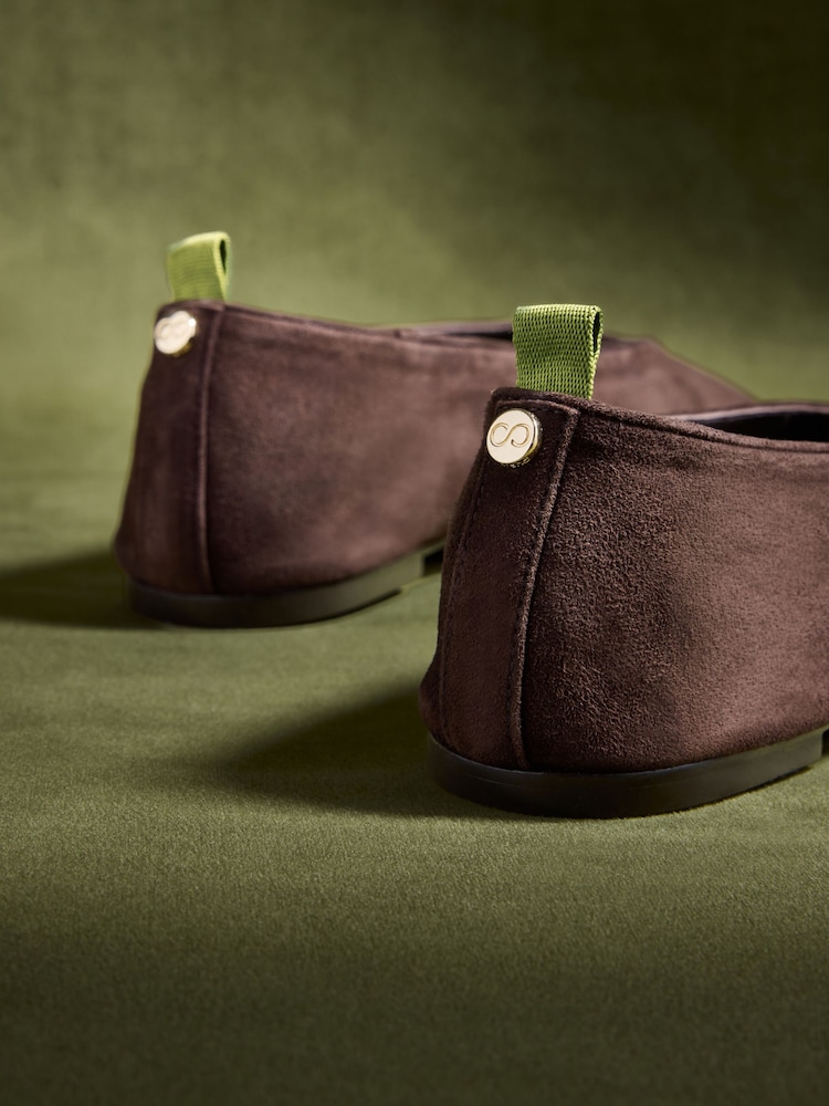 CERENE Chocolate Brown Suede Mila Ballet Flats - Image 5 of 5