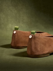 CERENE Ochre Suede Mila Ballet Flats - Image 5 of 5