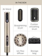 Babyliss Gold Air Wand Limited Edition, 3-in-1 Dryer, Straightener & Styler With Beauty Bag - Image 11 of 14