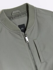 River Island Green Smart Bomber Boys Jacket - Image 3 of 4