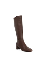 Dune London Brown Seoul Knee High Boots - Image 1 of 5