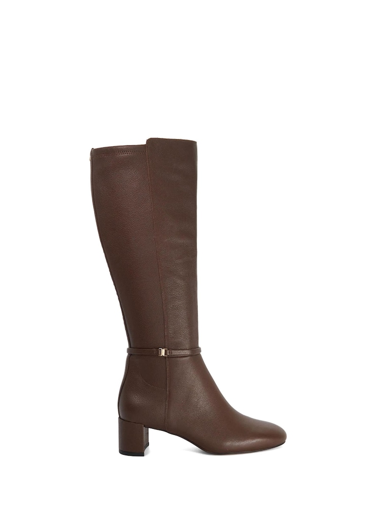 Dune London Brown Seoul Knee High Boots - Image 2 of 5
