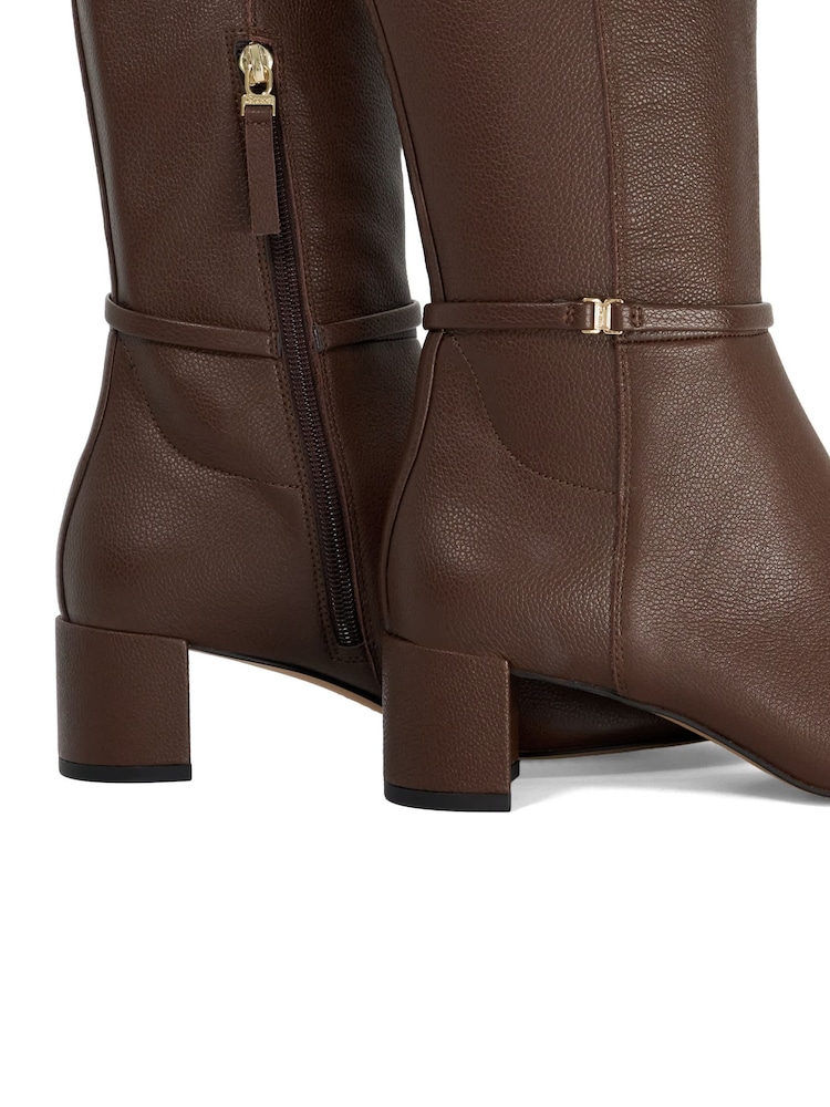 Dune London Brown Seoul Knee High Boots - Image 5 of 5