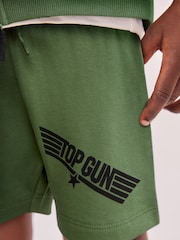 Khaki Green Top Gun Hooded 100% Cotton Gilet and Shorts Set (3mths-8yrs) - Image 5 of 8