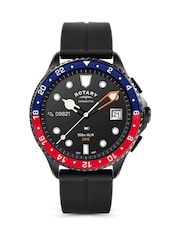 Rotary Black AMOLED GPS Silicone Strap Calling Smart Watch - Image 1 of 8
