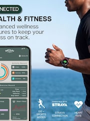 Rotary Black AMOLED GPS Silicone Strap Calling Smart Watch - Image 3 of 8